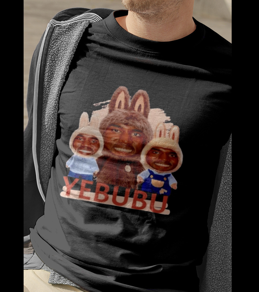 Yebubu Kanye West X Labubu Bunny Costume Trio T-Shirt