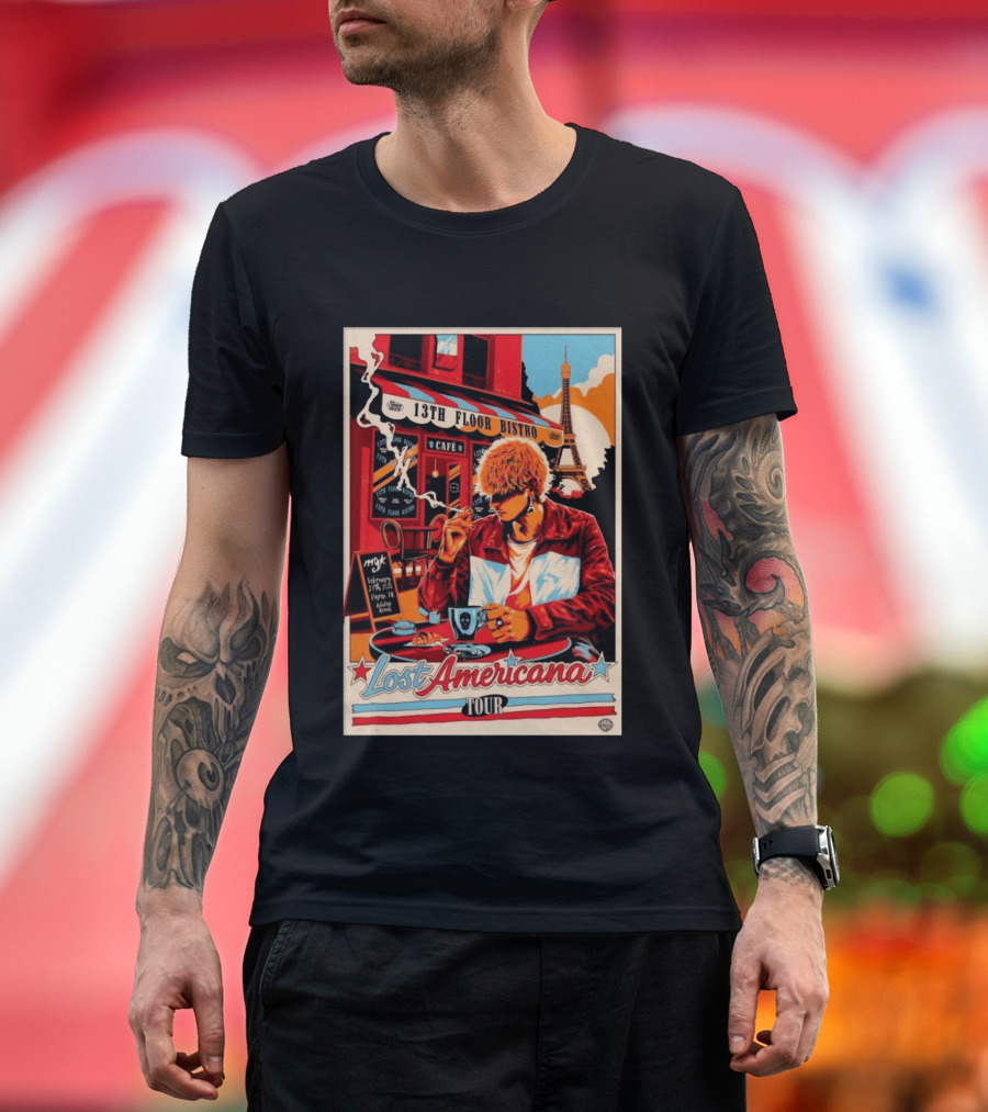 13th Floor Bistro Cafe Paris MGK February 27 2026 Lost Americana Tour T-Shirt