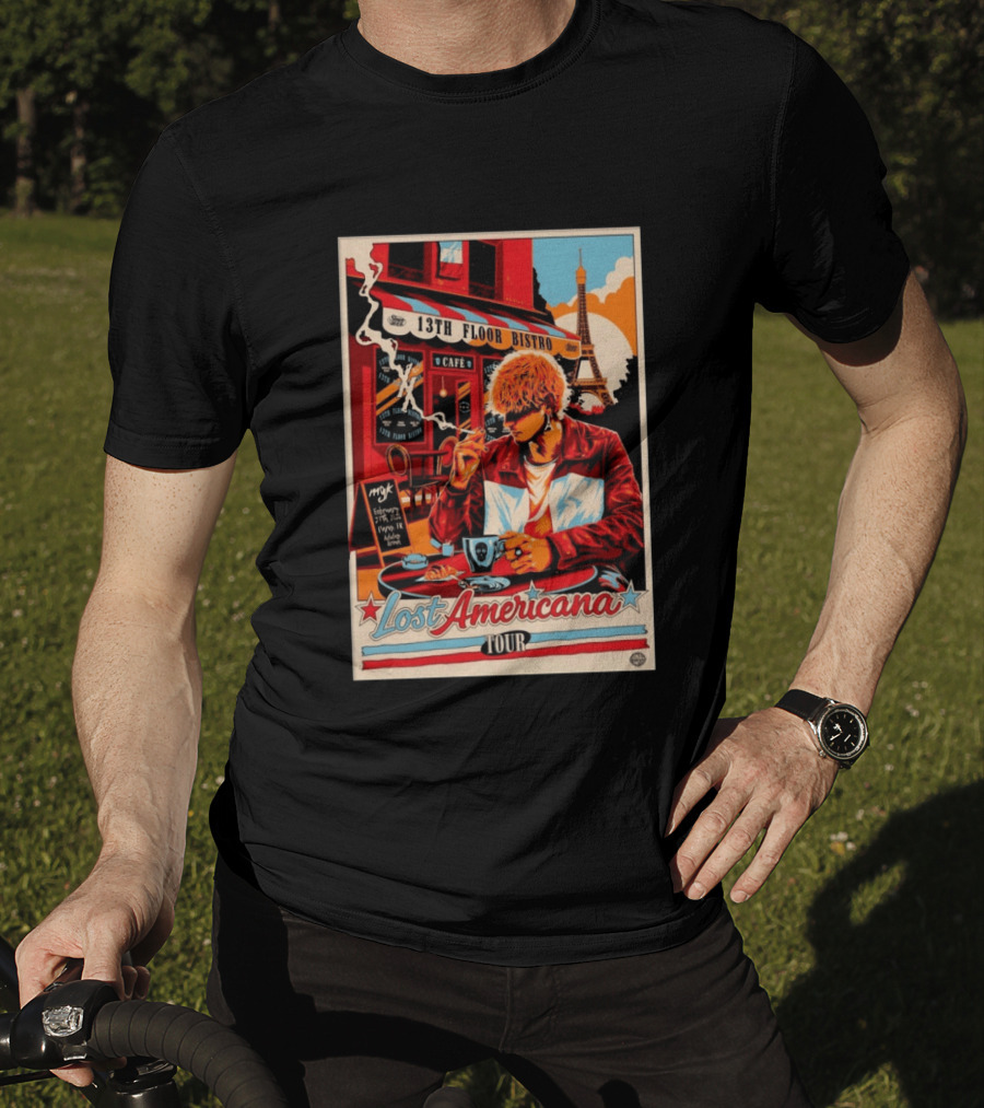 13th Floor Bistro Cafe Paris MGK February 27 2026 Lost Americana Tour T-Shirt