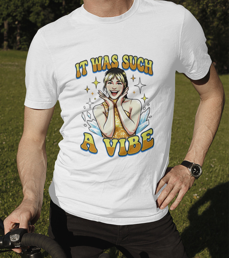 Alysa Liu It Was Such A Vibe Sparkling Gold Outfit And Stars T-Shirt
