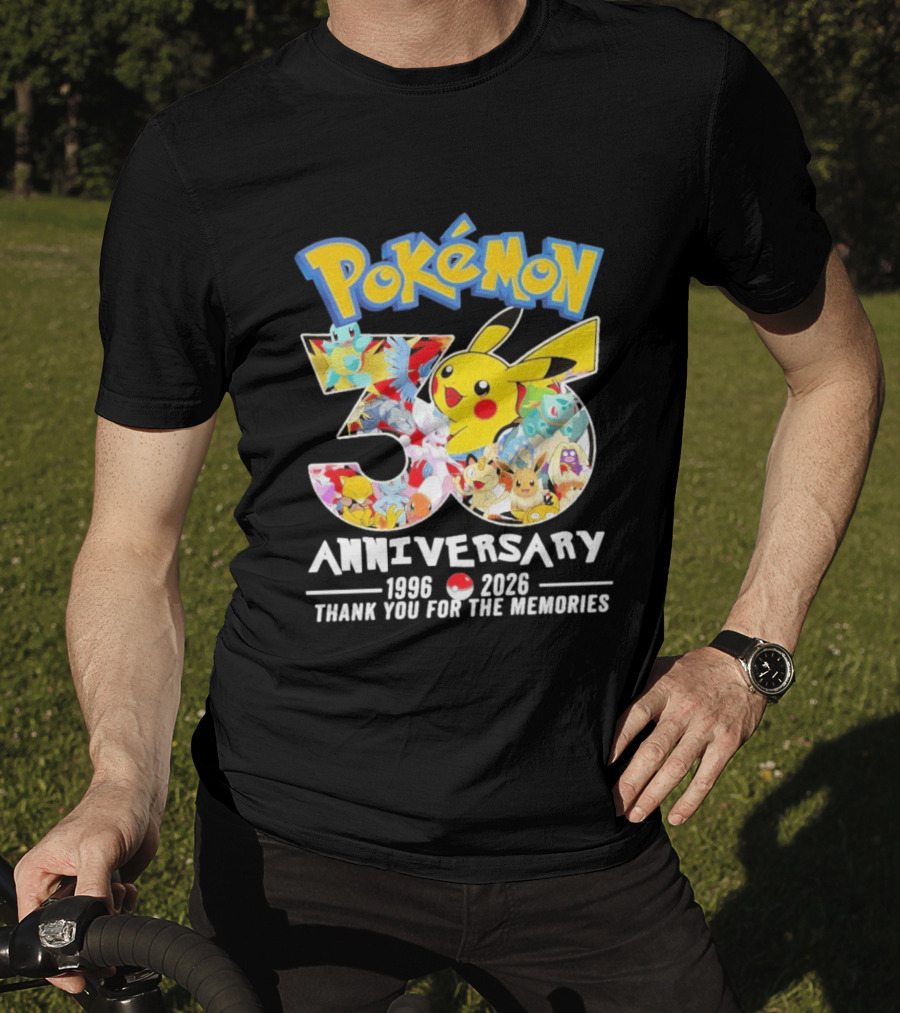 Pokémon 30th Anniversary 1996 2026 Thank You For The Memories T-Shirt