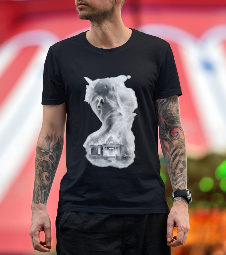 Regal Scream Haunted House Face Cloud T-Shirt