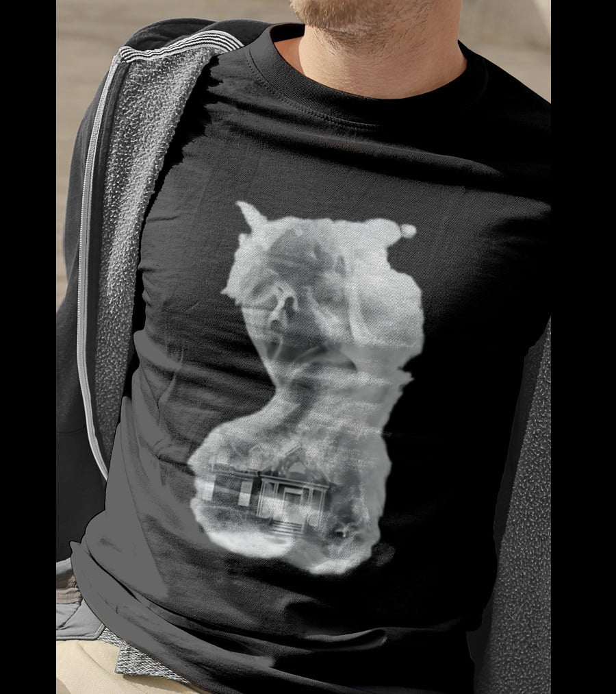 Regal Scream Haunted House Face Cloud T-Shirt