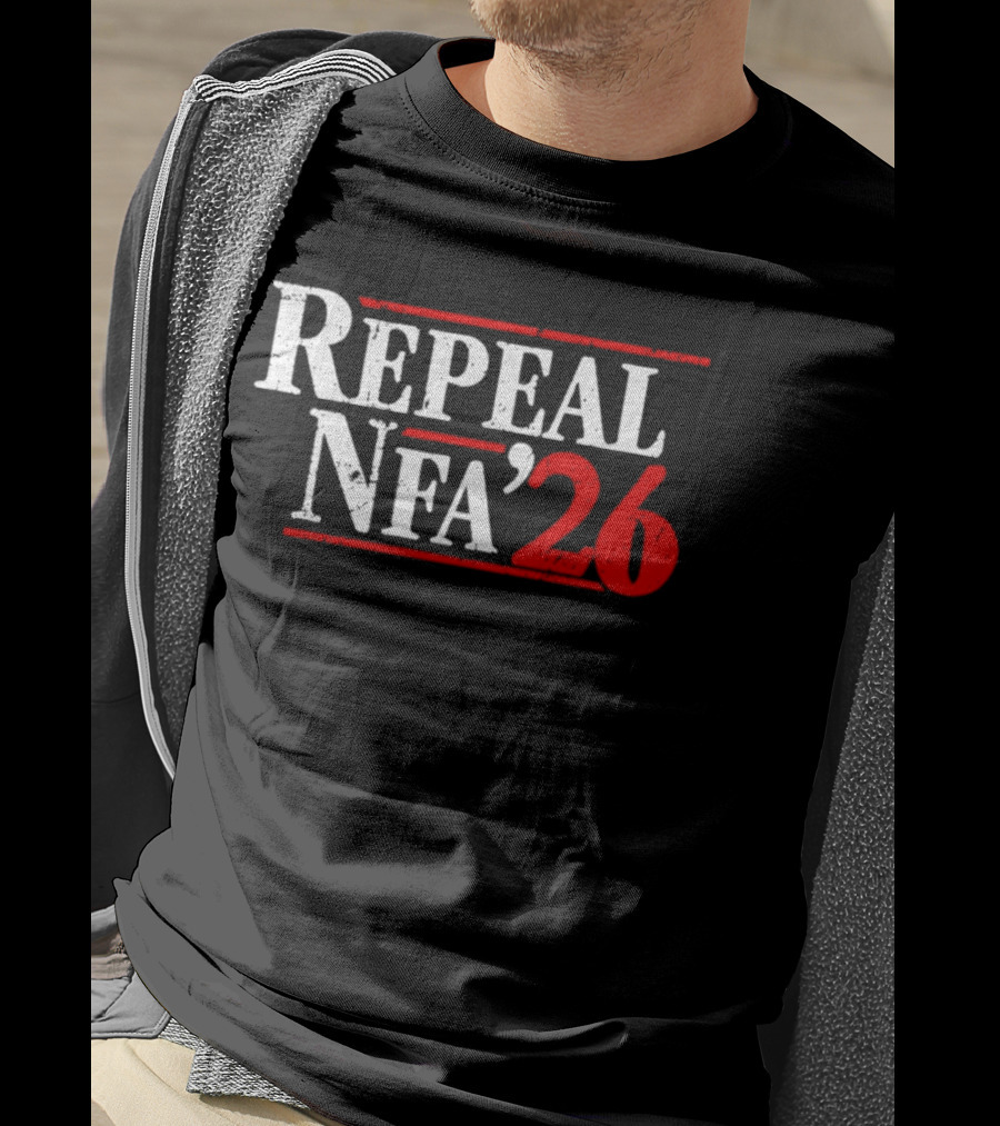 Repeal NFA 2026 Bold Red And White T-Shirt