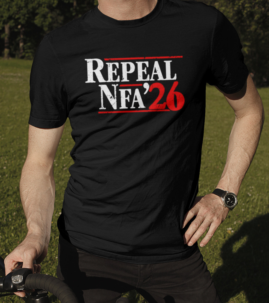 Repeal NFA 2026 Bold Red And White T-Shirt