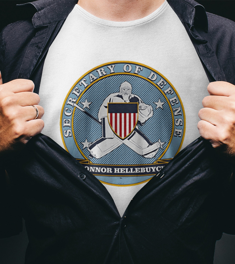 Connor Hellebuyck Secretary Of Defense Hockey Goalie T-Shirt