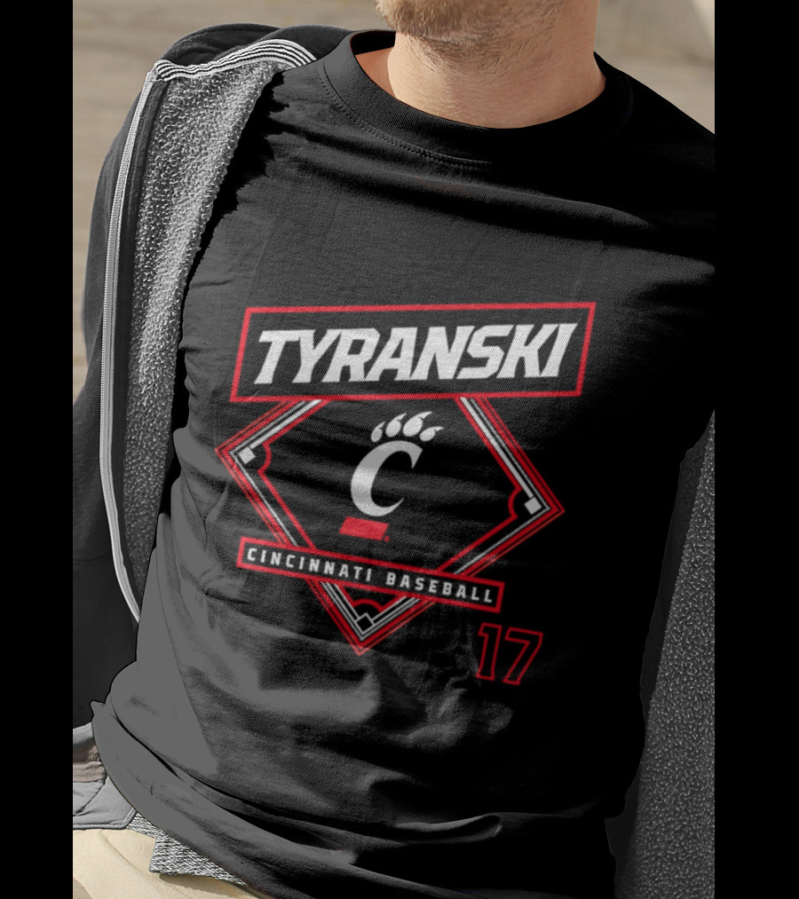 Tyranski Cincinnati Bearcats Baseball 17 T-Shirt