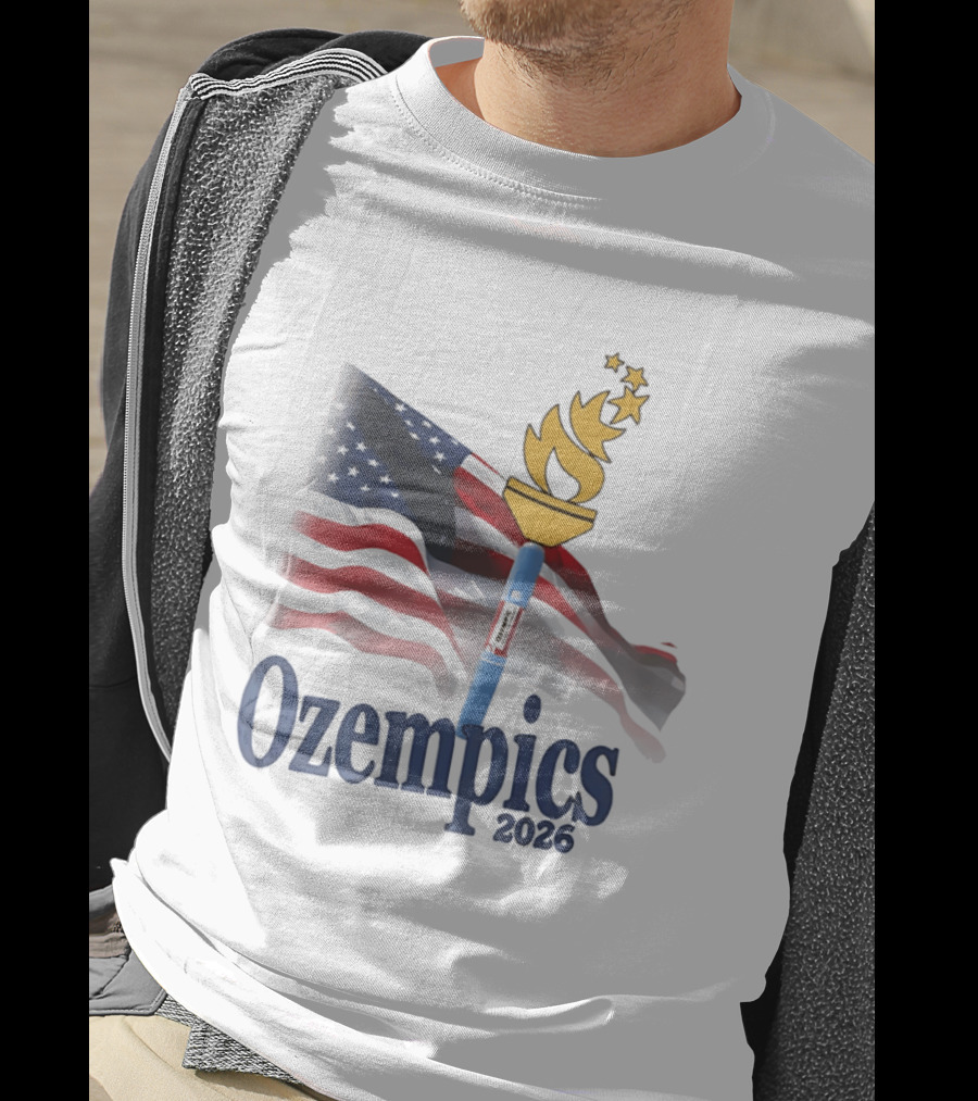 USA Flag Torch Ozempics 2026 Stars T-Shirt