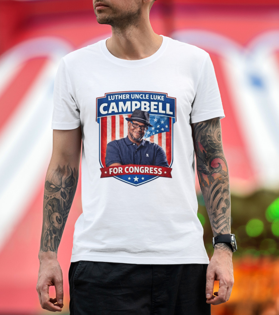 Luther Uncle Luke Campbell For Congress American Flag Leadership T-Shirt