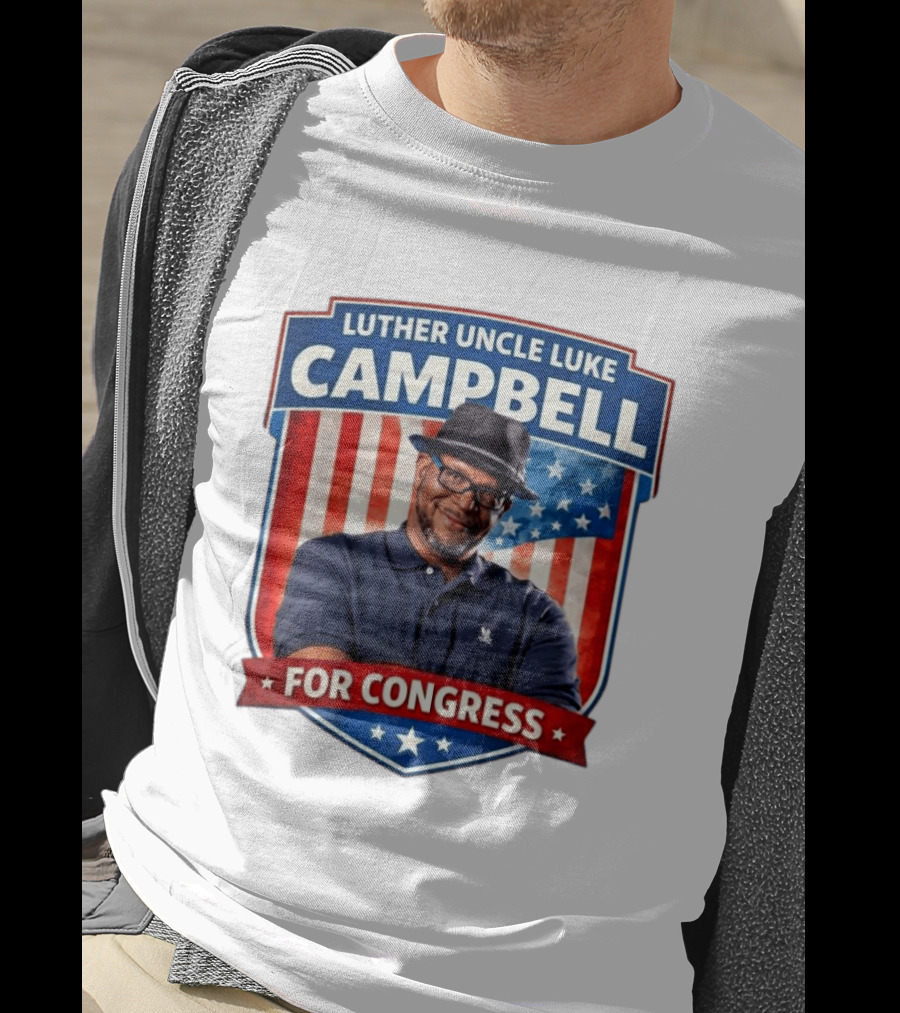 Luther Uncle Luke Campbell For Congress American Flag Leadership T-Shirt