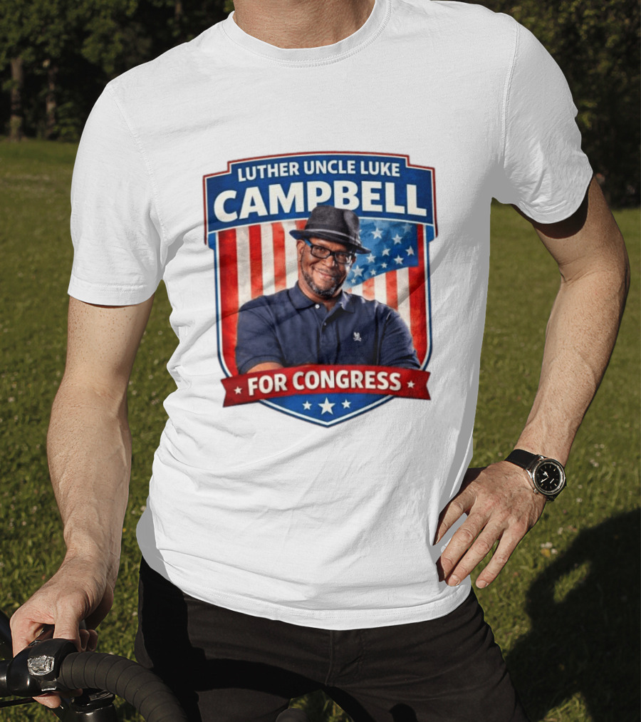 Luther Uncle Luke Campbell For Congress American Flag Leadership T-Shirt