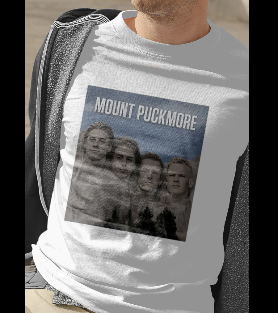 Mount Puckmore Hockey Stars Carved Into Stone Mountain T-Shirt