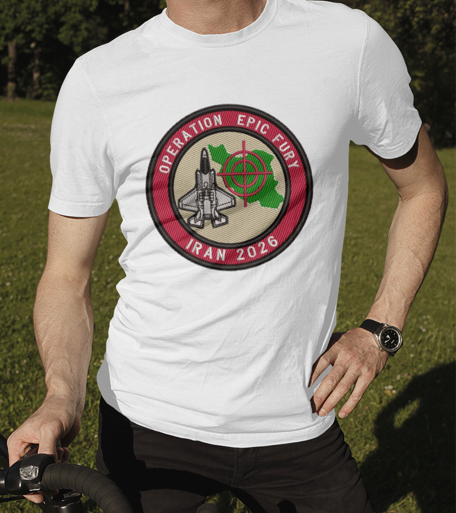 Operation Epic Fury Iran 2026 Fighter Jet Target Patch T-Shirt