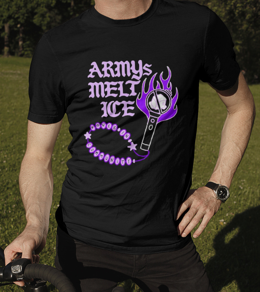 ARMYs Melt Ice Lightstick Flame T-Shirt