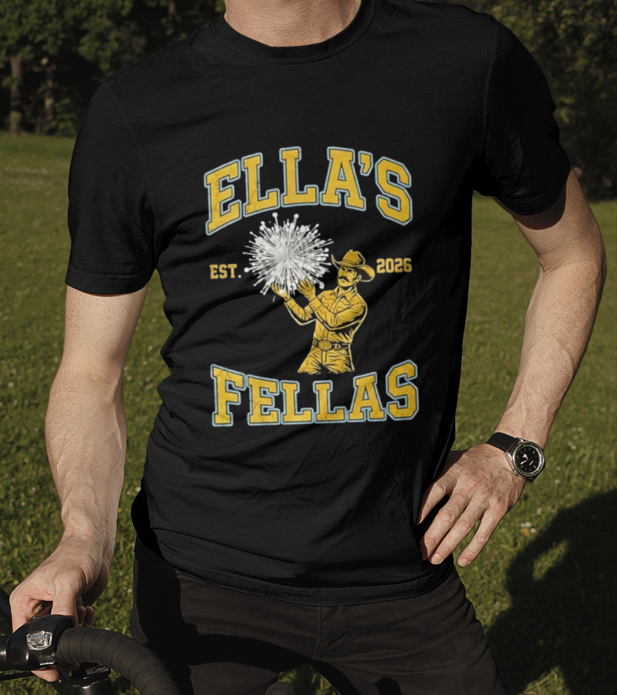Ella Langley Ella's Fellas Est 2026 Cowboy And Fireworks T-Shirt