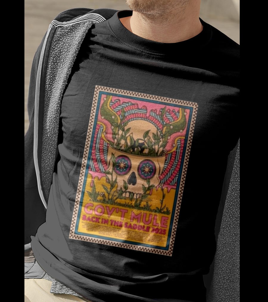 Gov't Mule Back In The Saddle 2025 Skull T-Shirt