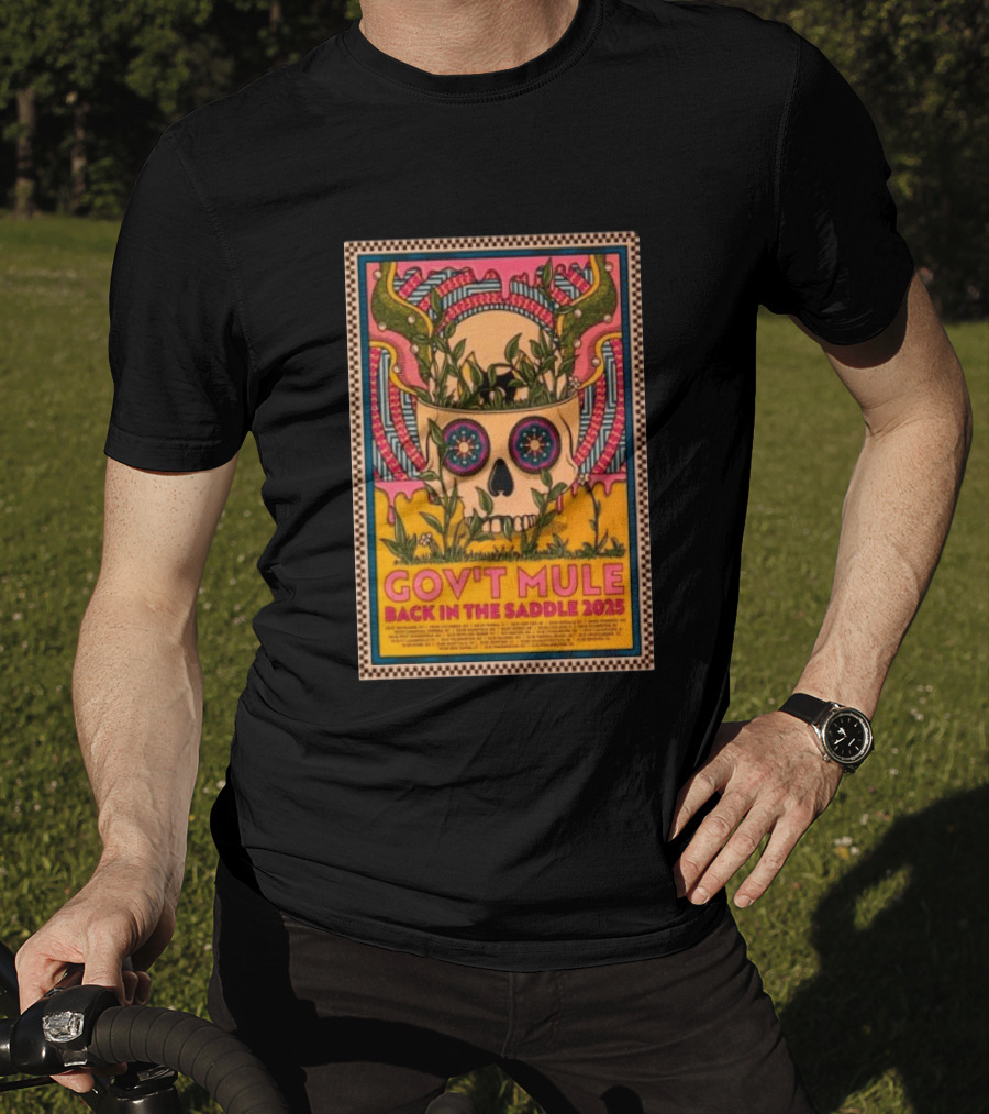 Gov't Mule Back In The Saddle 2025 Skull T-Shirt