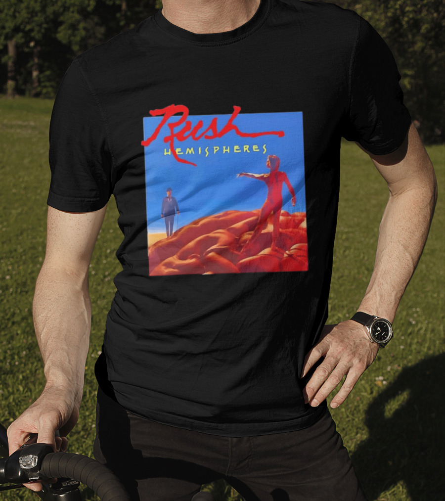 Rush Hemispheres Album Cover Artwork With Brain T-Shirt