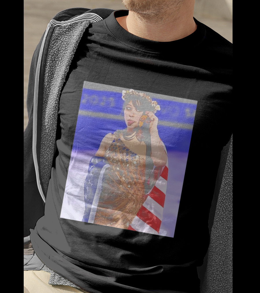 Alysa Liu Gold Medal USA Team Celebration With American Flag T-Shirt