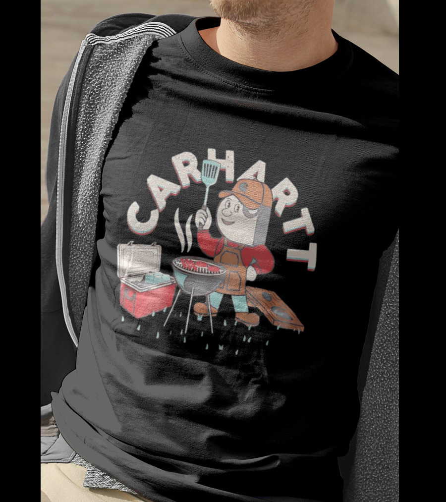Carhartt BBQ Character With Grill And Cooler T-Shirt