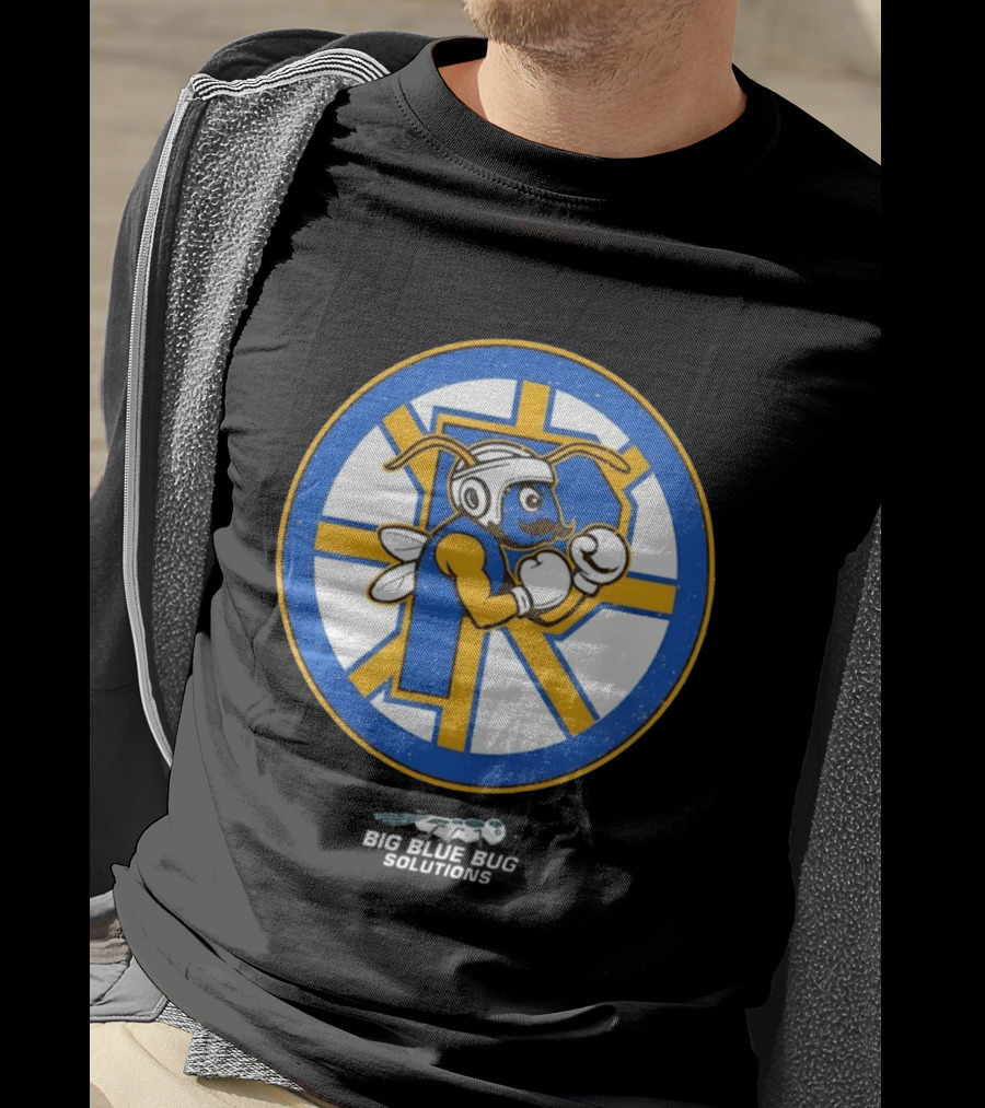 Providence Bruins Hockey Big Blue Bug Solutions Boxing Ant T-Shirt
