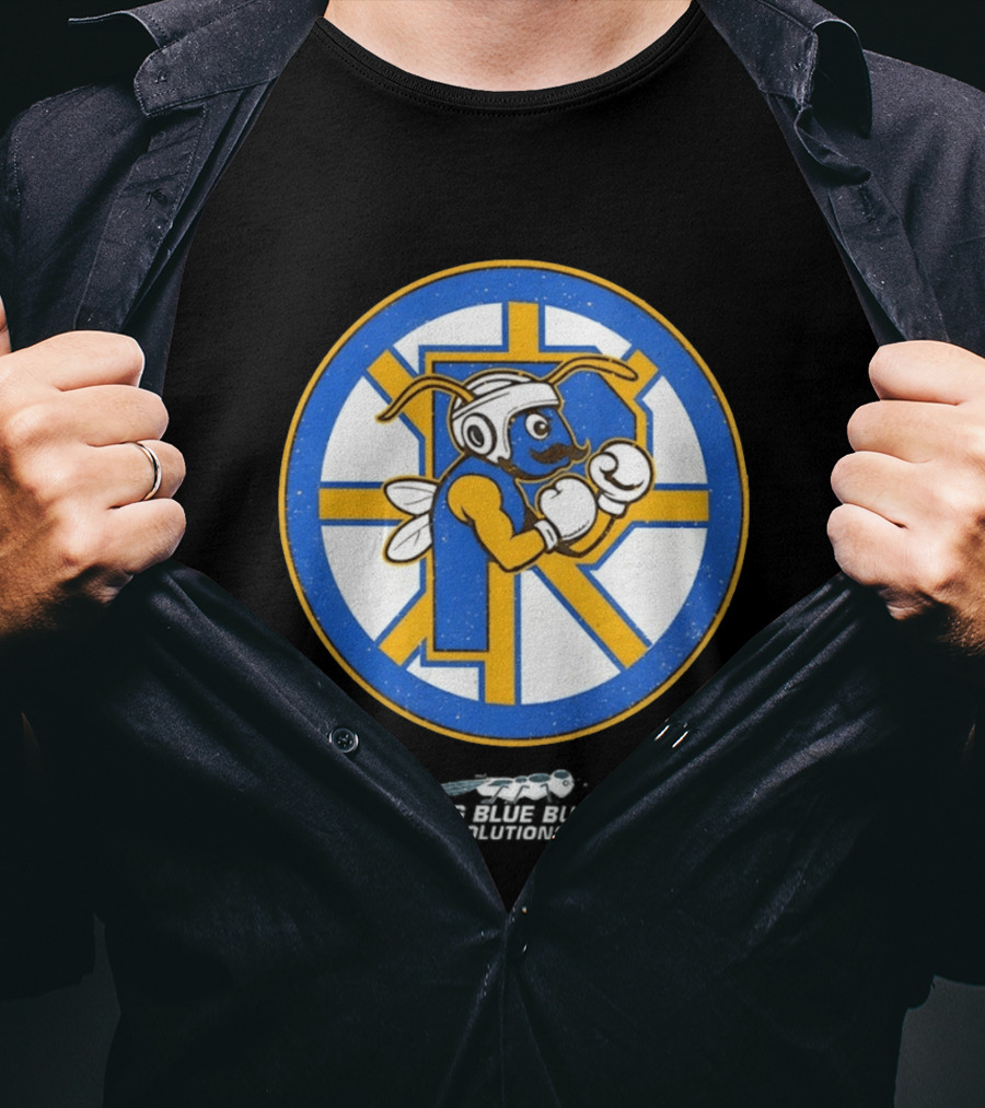 Providence Bruins Hockey Big Blue Bug Solutions Boxing Ant T-Shirt