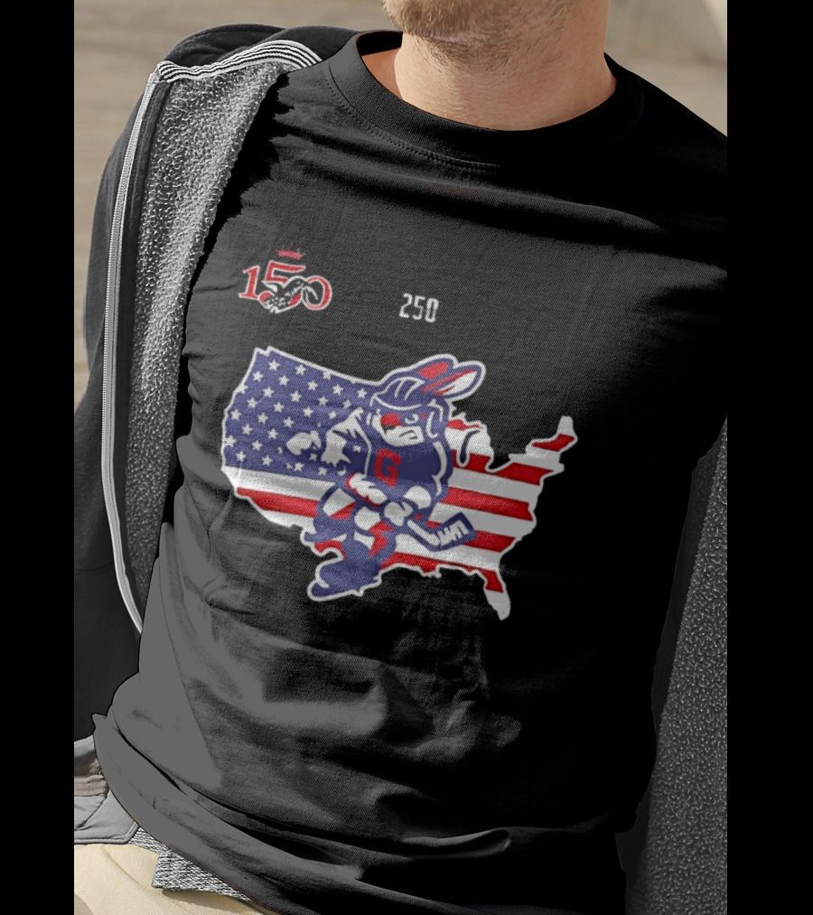 Greenville Swamp Rabbits 2026 Military Appreciation USA Map Anniversary 150 T-Shirt