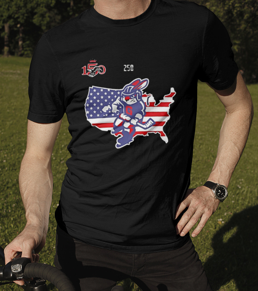 Greenville Swamp Rabbits 2026 Military Appreciation USA Map Anniversary 150 T-Shirt