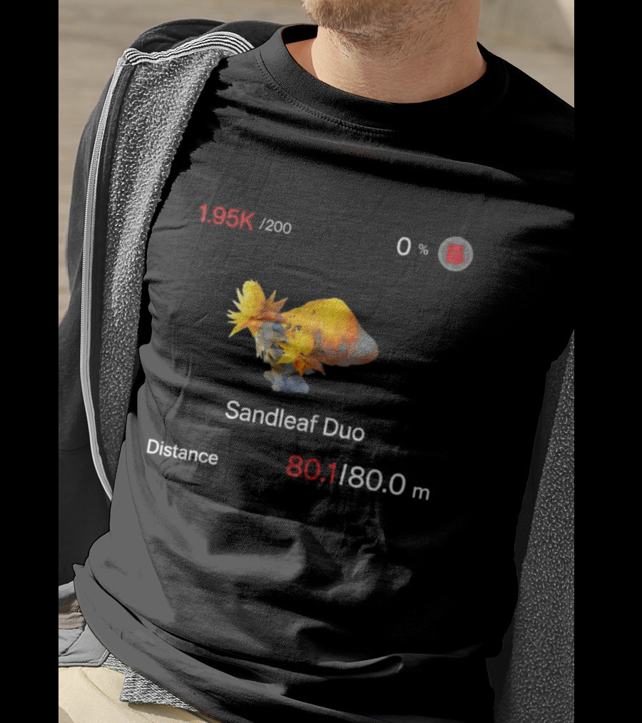 Sandleaf Dou Yellow Flowers With 395km Distance And 500/190.9m T-Shirt