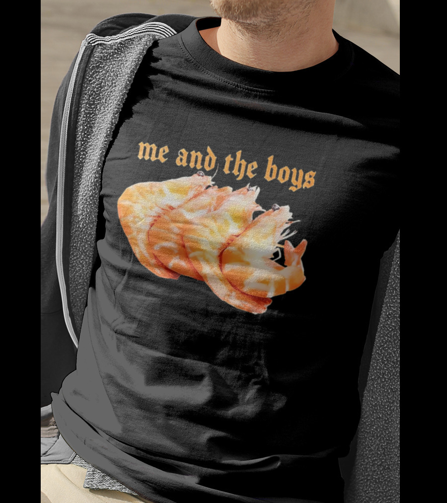 Shrimp Me And The Boys Funny Seafood Humor T-Shirt