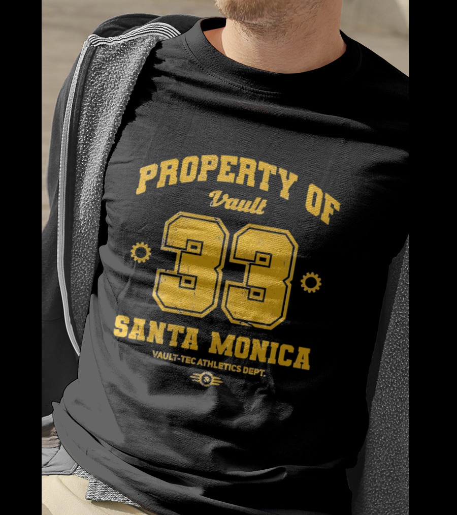 Property Of Vault Tec Santa Monica Athletics Dept 33 T-Shirt