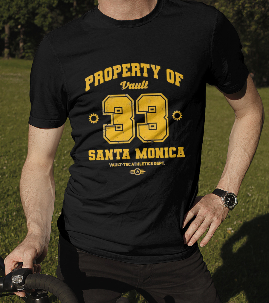 Property Of Vault Tec Santa Monica Athletics Dept 33 T-Shirt