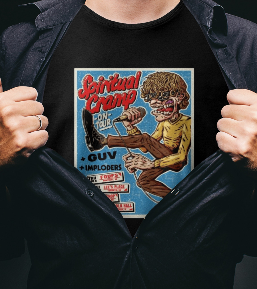 Spiritual Cramp On Tour With GUV And Imploders Cleveland OH Mar 7 2026 T-Shirt