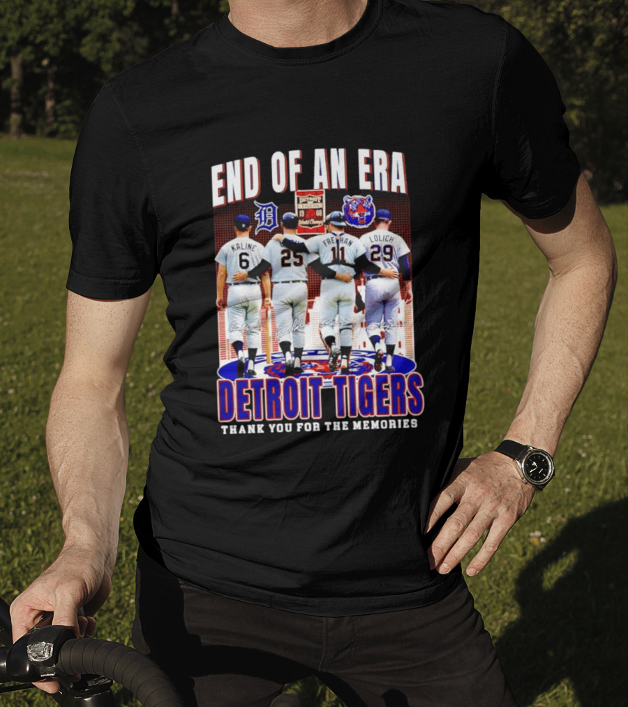 End Of An Era Kaline Cash Freehan Lolich Detroit Tigers Thank You For The Memories T-Shirt