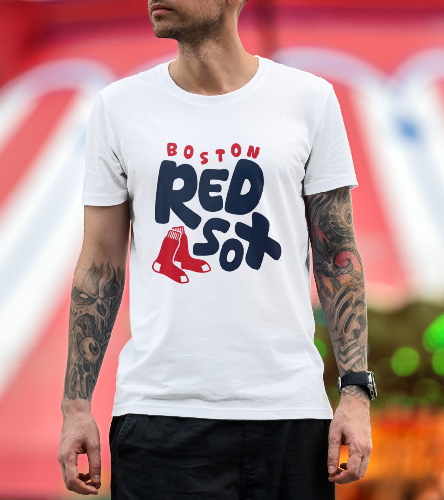 Boston Red Sox Bubble Crew Neck Baseball T-Shirt