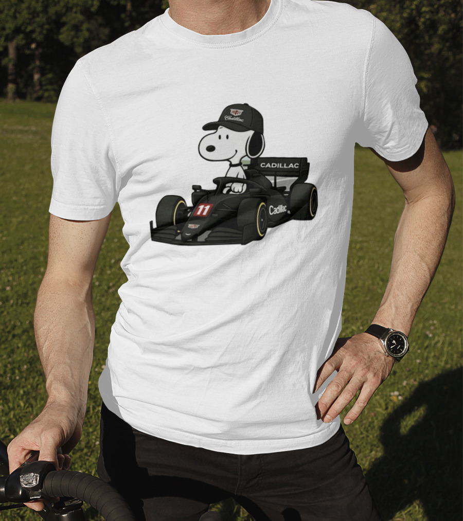 Cadillac Snoopy Formula 1 Racing Car With Number 11 T-Shirt