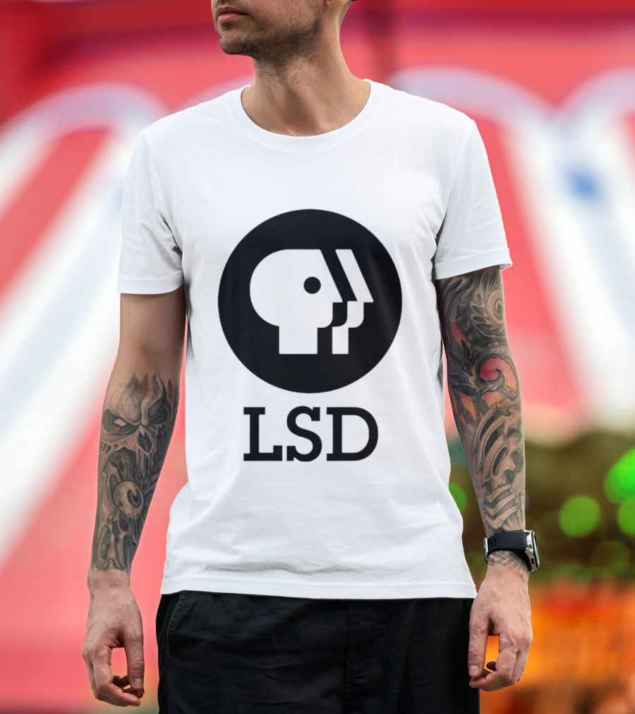 Dave Landau Wears LSD PBS T-Shirt