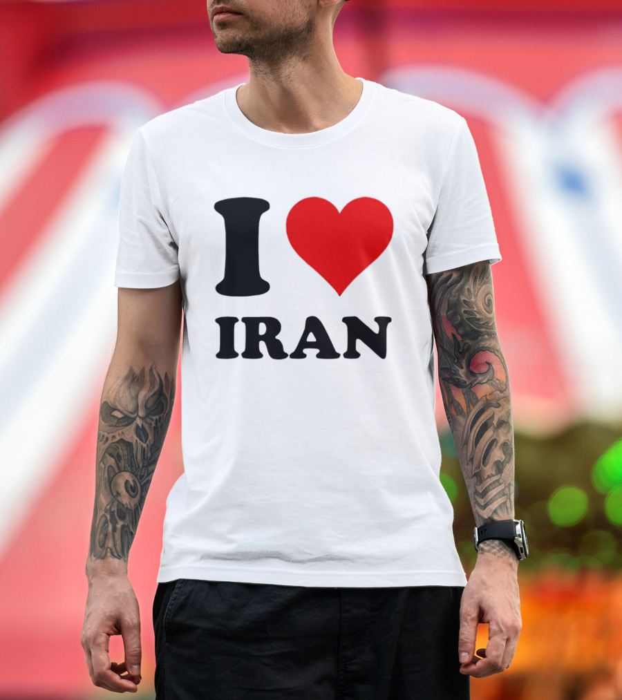 I Love Iran Heart Symbol Patriotic Expression T-Shirt