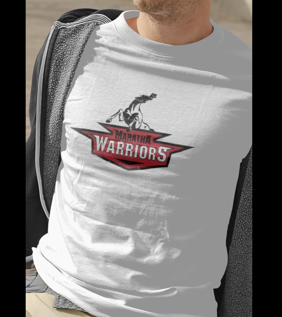 Maratha Warriors Historical Warhorse Emblem With Black T-Shirt