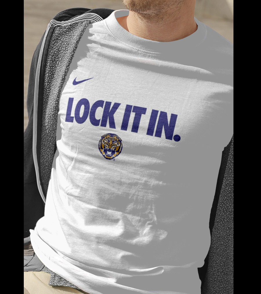 Nike Lock It In LSU Tigers 2026 WCC Tiger Head T-Shirt