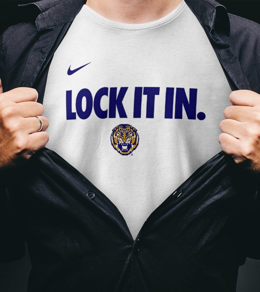 Nike Lock It In LSU Tigers 2026 WCC Tiger Head T-Shirt