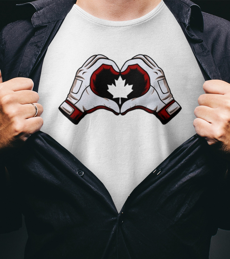 Canada Team Heart Hands Maple Leaf Olympics 2026 T-Shirt