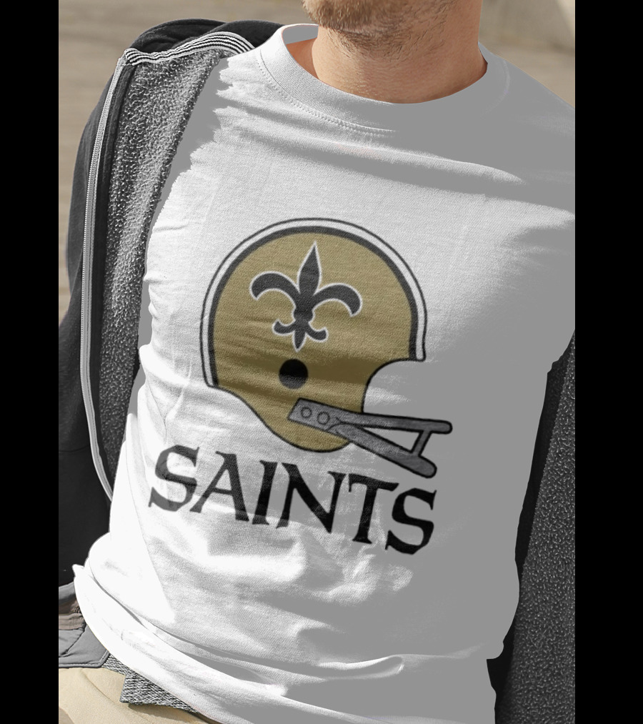 New Orleans Saints Vintage Helmet Fleur De Lis T-Shirt