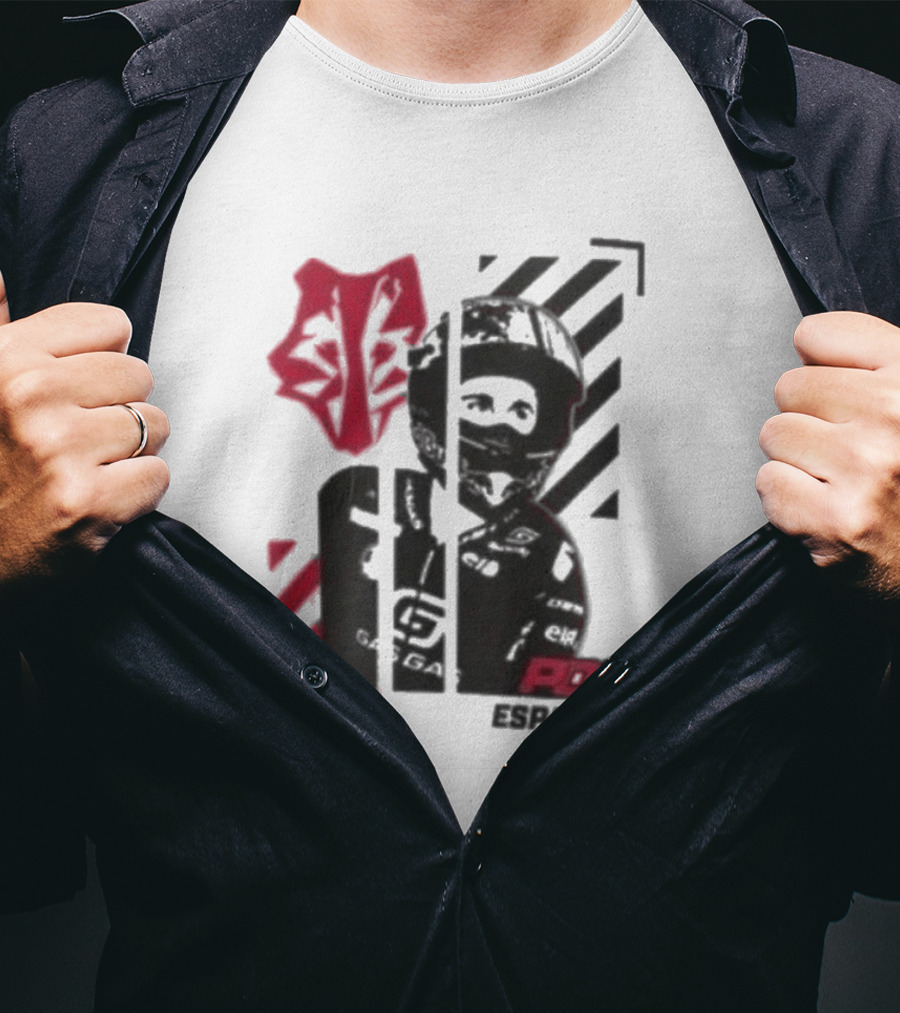 Gasgas Pol Espargaro Motorcycle Racing Graphic Red Wolf T-Shirt