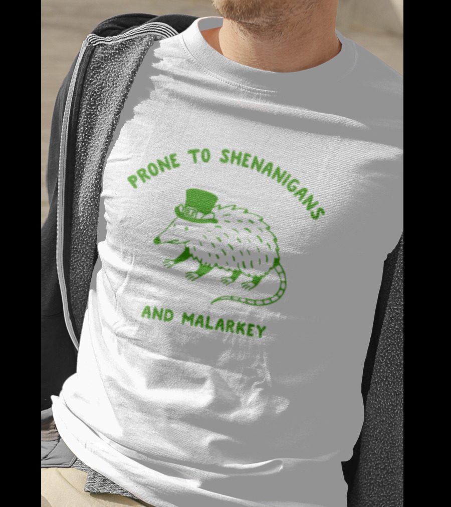 Prone To Shenanigans And Malarkey Opossum With Top Hat T-Shirt