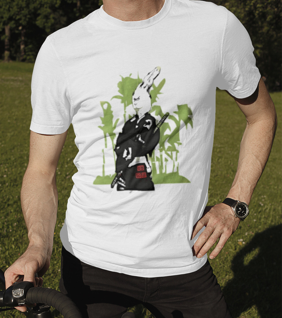 Samurai Rabbit Jeremy Peep Show Bamboo Warrior T-Shirt
