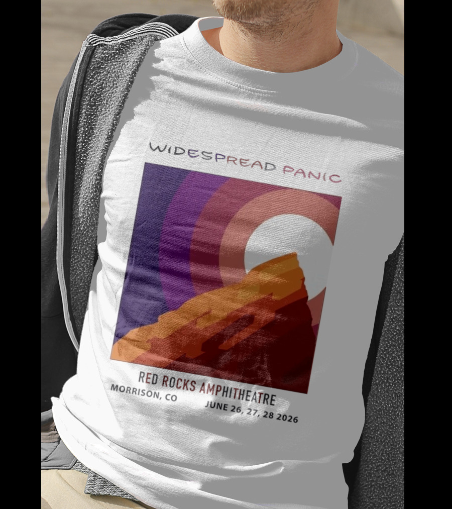 Widespread Panic Red Rocks Amphitheatre Morrison CO June 26 27 28 2026 T-Shirt