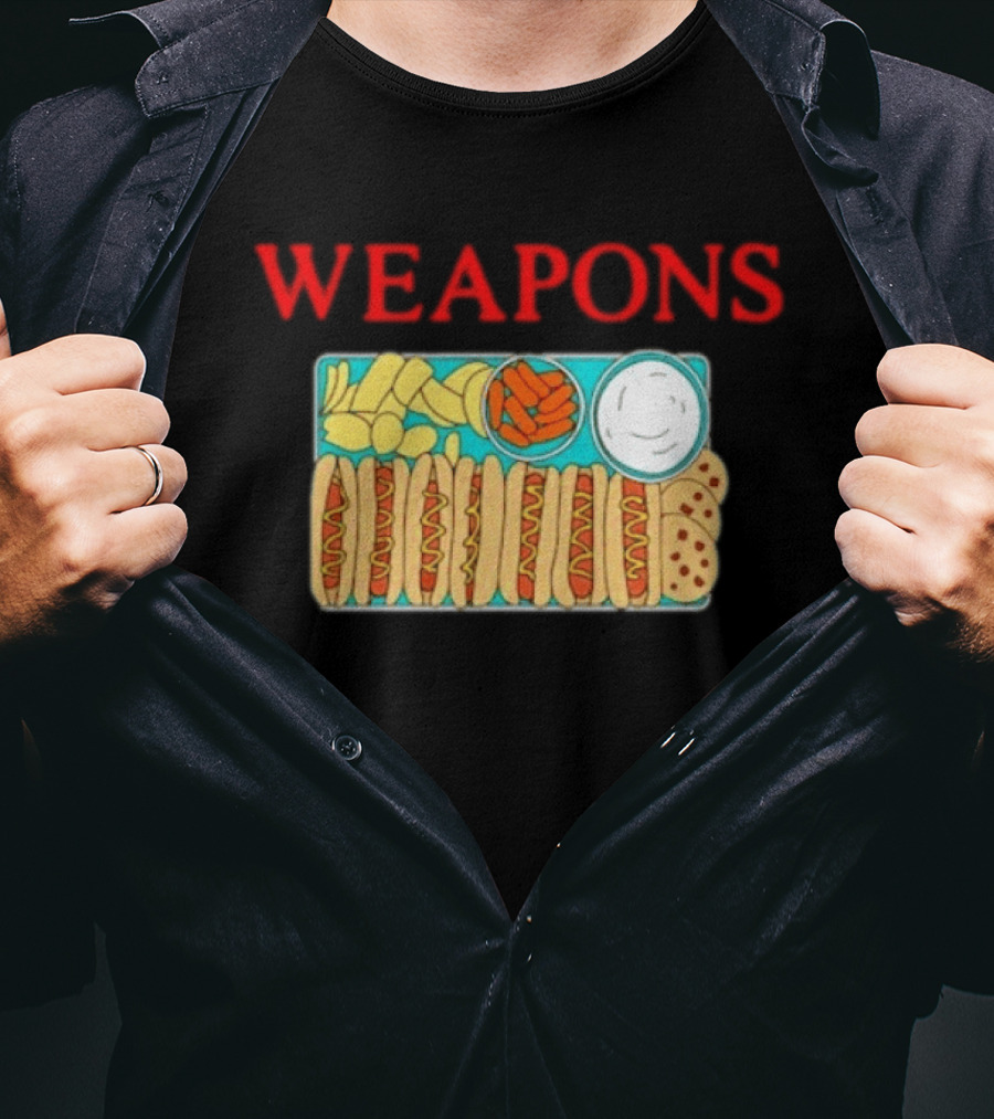 WEAPONS Hot Dog Platter With Chips And Dip T-Shirt