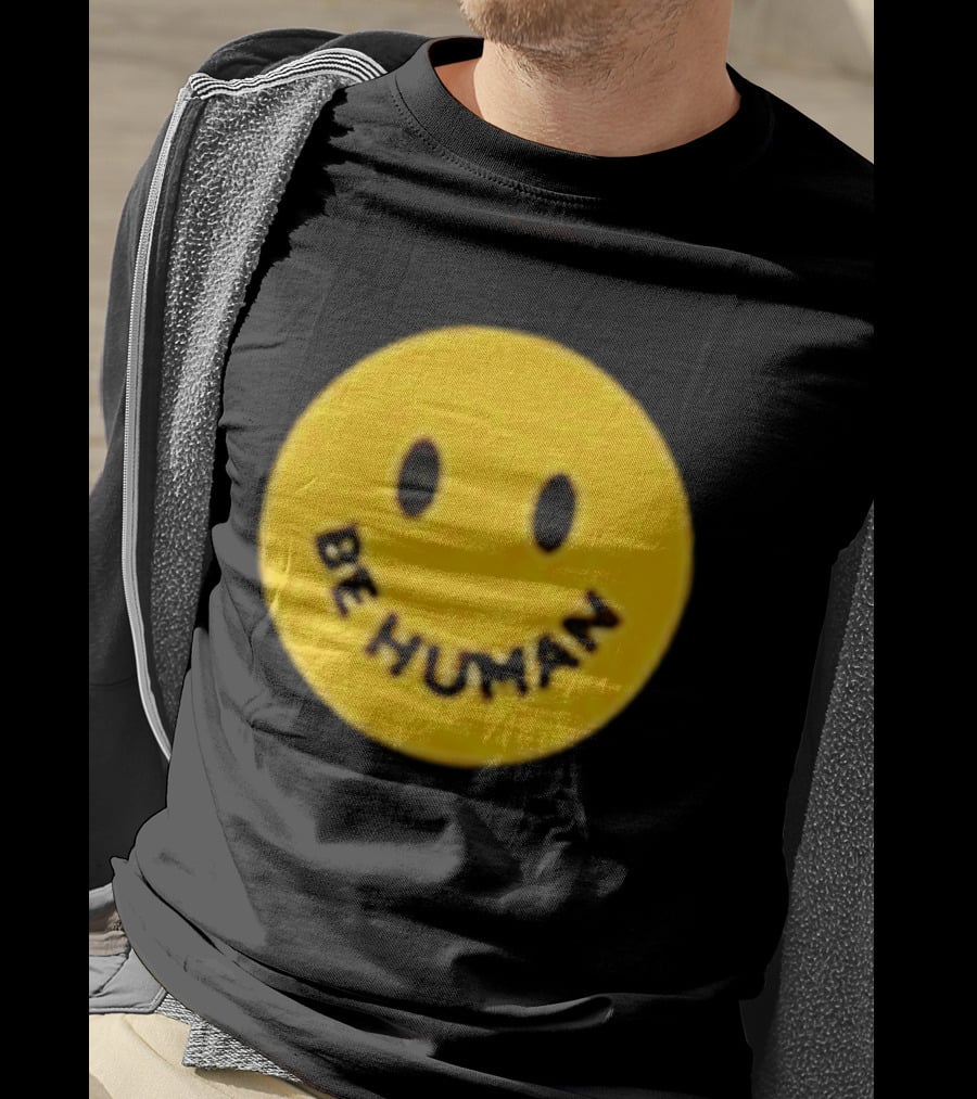 Brighten Be Human Yellow Smiley Face T-Shirt