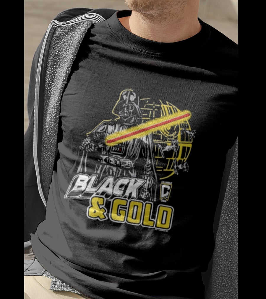 Columbus Crew Star Wars Darth Vader Black Gold T-Shirt